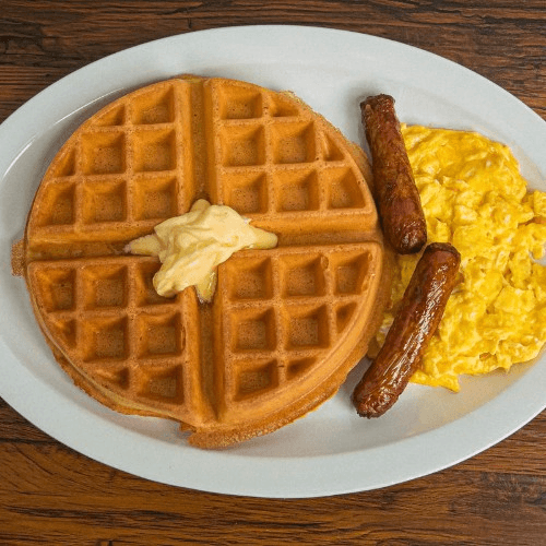 Waffle Combo w/ Sausage Links.