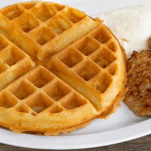 Waffle Combo w/ Turkey Sausage Patties.