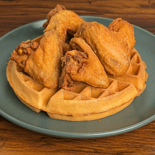 Famous Fried Chicken & Waffle.