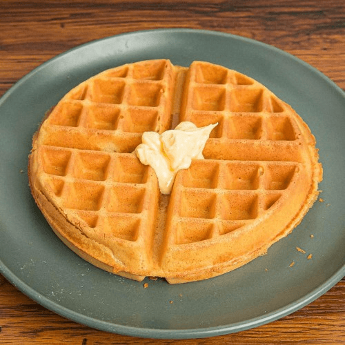 Golden Belgian Waffles.